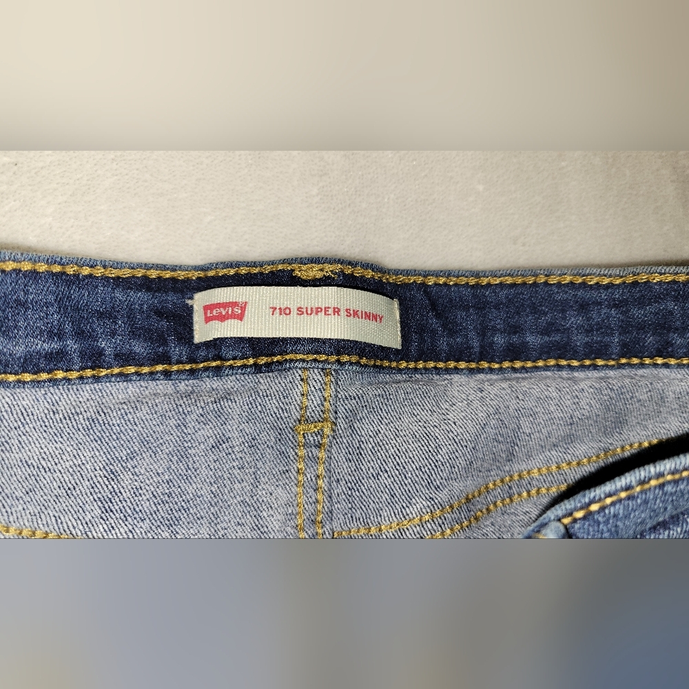 Girl's Super Skinny Jeans Size 12R Like New Elastic Adjustable Waist - Picture 6 of 7